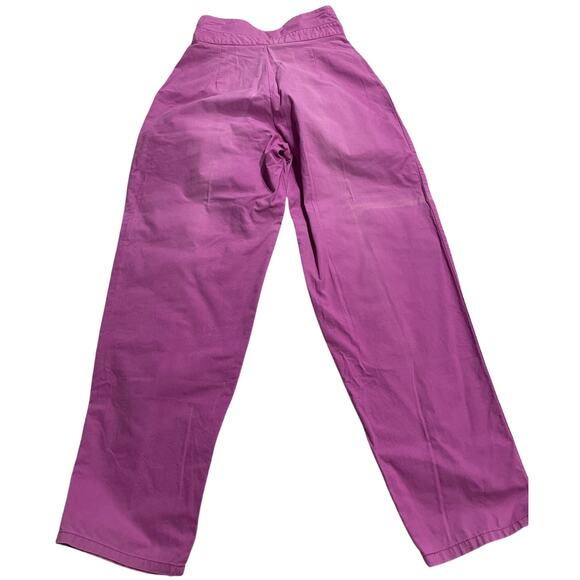 VTG Unionbay Barrel Leg Pants Button 100% Cotton Womens Sz 9 Pink *Discoloration - Picture 8 of 16